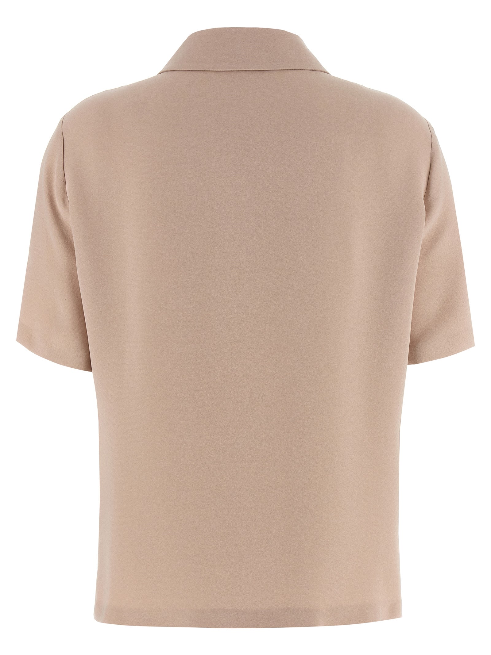 Chemise polo en soie multicolore Fendi avec logo, manches courtes et col classique, élégante et confortable.