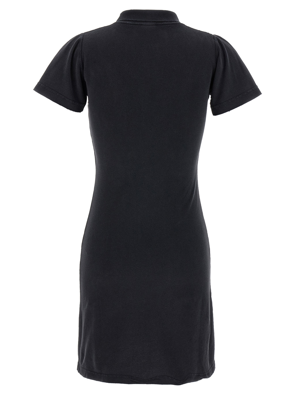 Robe courte noire en coton de Balenciaga, élégante et décontractée, avec un design moderne et une coupe ajustée.