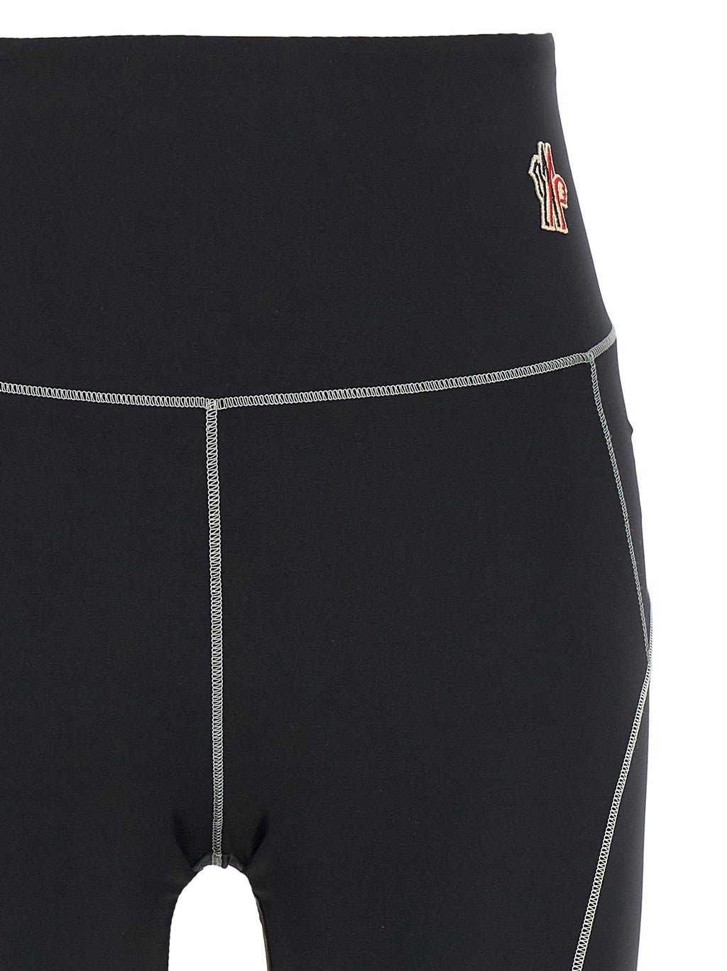 Leggings en polyamide noire Moncler Grenoble, ajustés et élégants, pour un style sportif et sophistiqué.