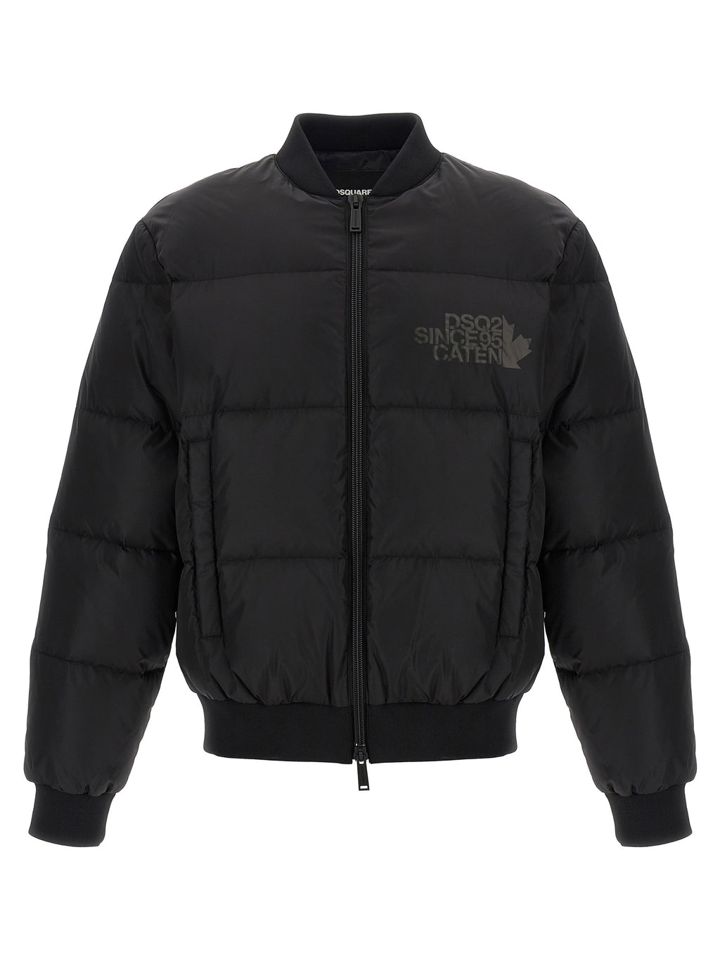 Veste bomber noire en polyamide de Dsquared², élégante et moderne, avec fermeture zippée et détails stylés.