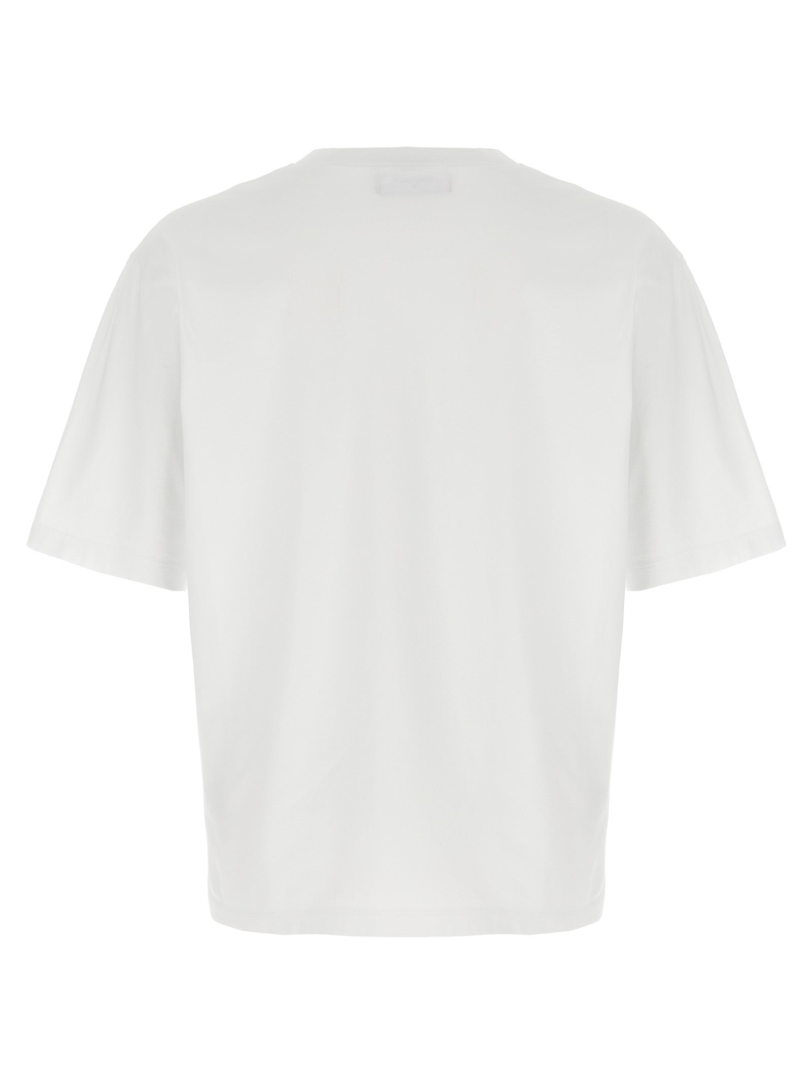T-shirt blanc en coton de la marque Dsquared², coupe classique et tissu doux visible sur l'image.
