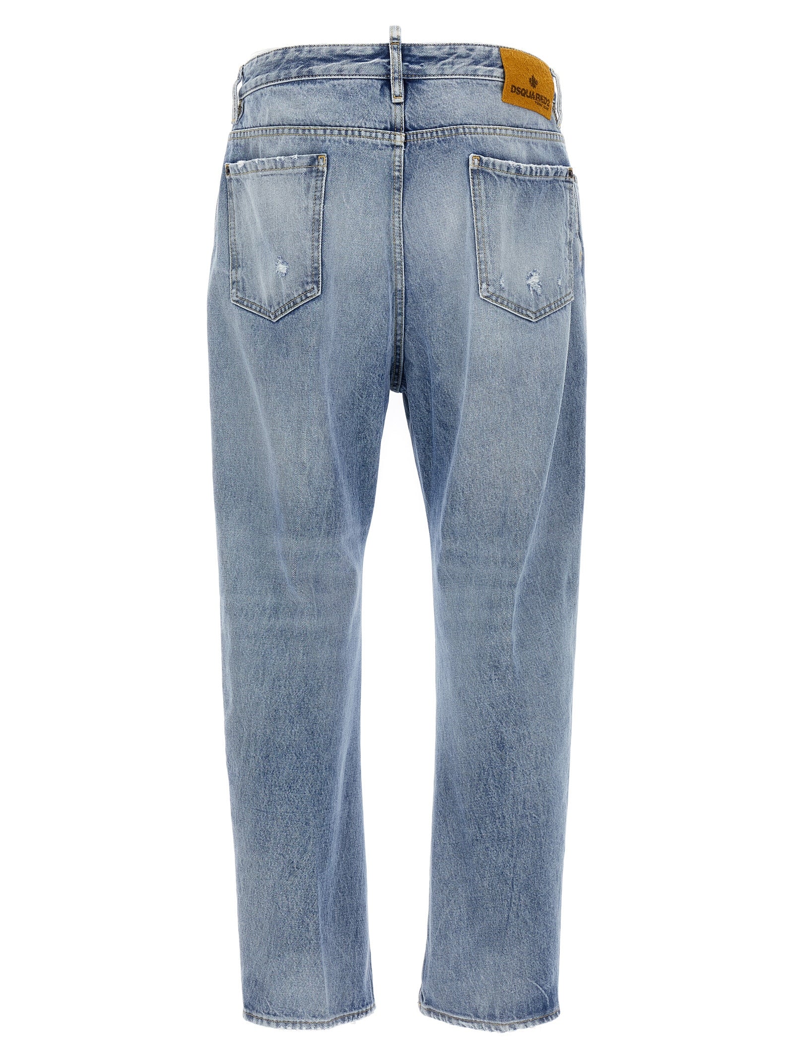 Jeans en coton bleu à coupe décontractée de Dsquared², style casual et confort pour homme.