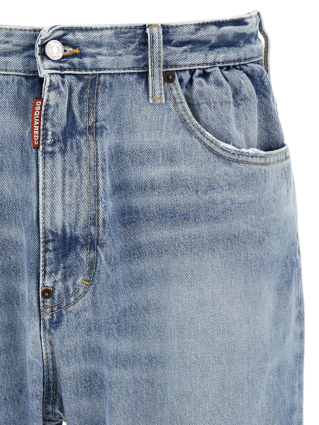Jeans bleus en coton à coupe décontractée de Dsquared², style confortable et tendance pour homme.