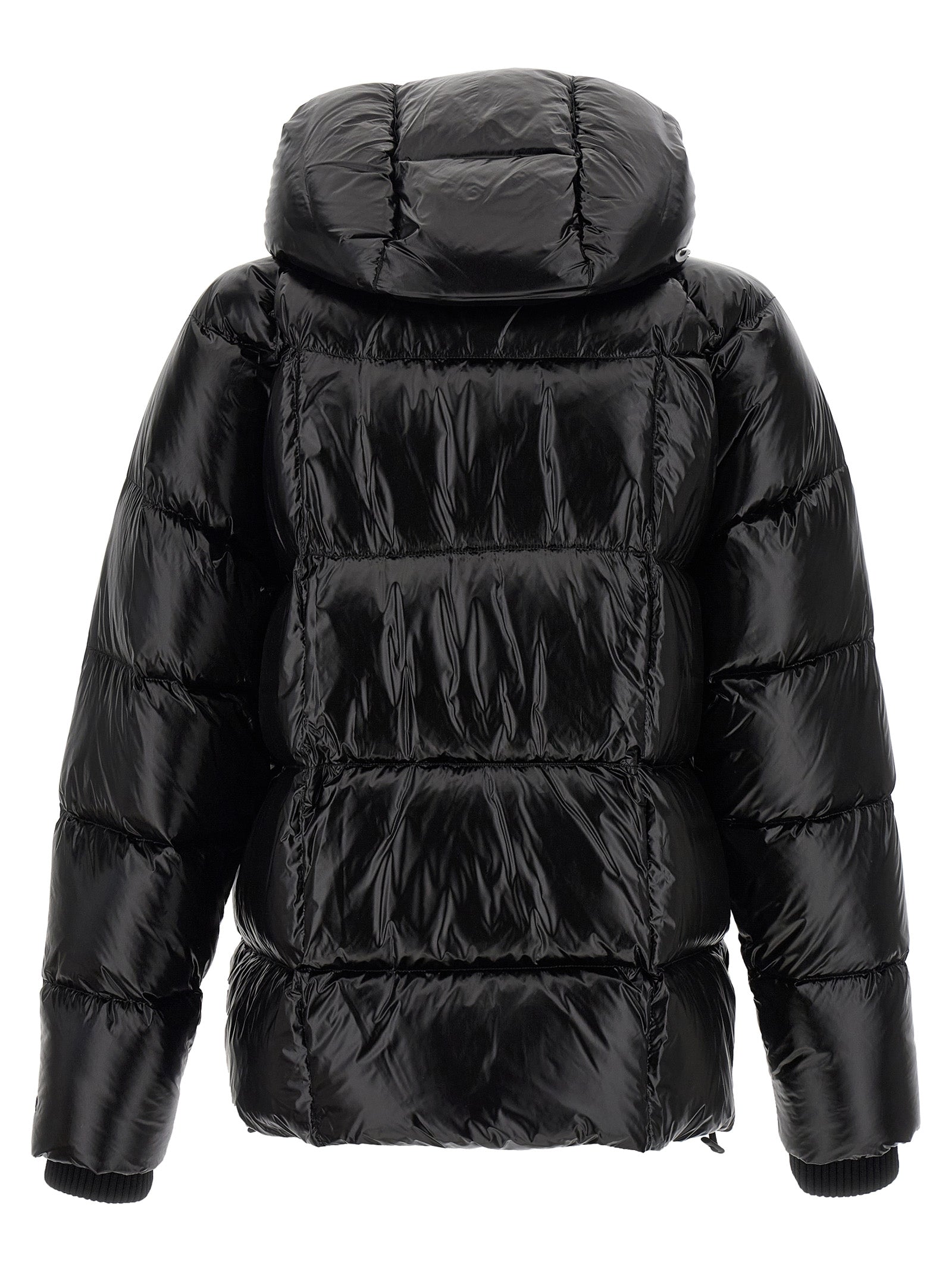 Veste longue en polyamide noire de Dsquared², style moderne et élégante pour homme.