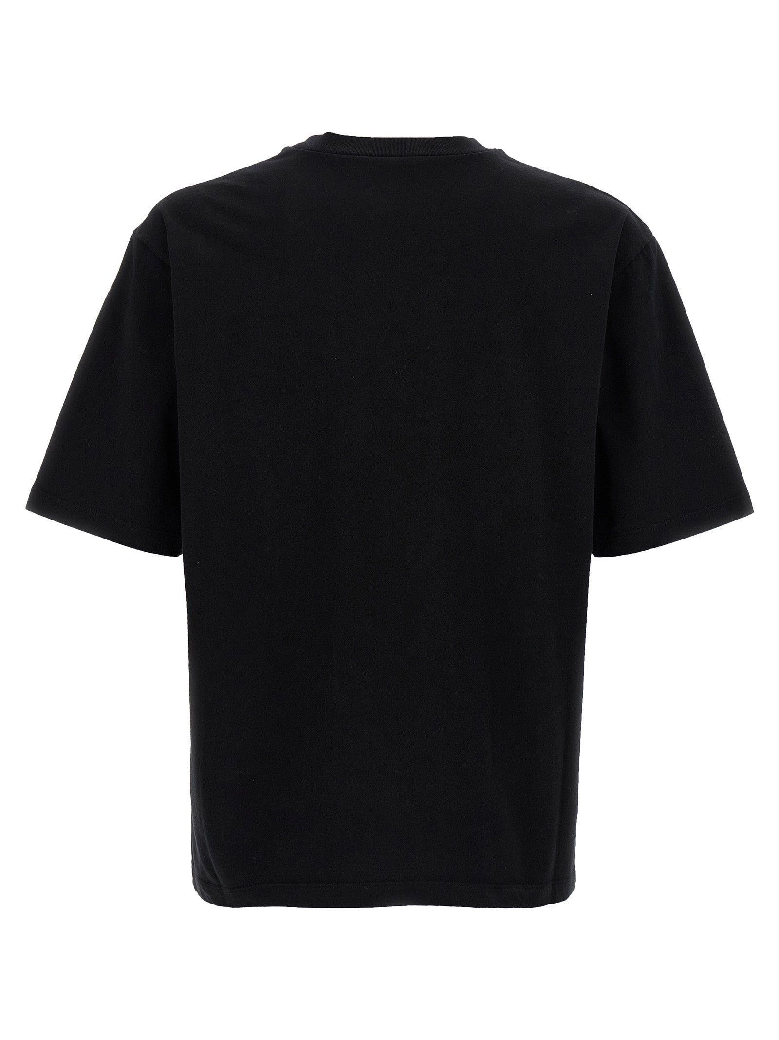 T-shirt en coton noir de la marque Dsquared², coupe classique et logo discret visible sur le devant.