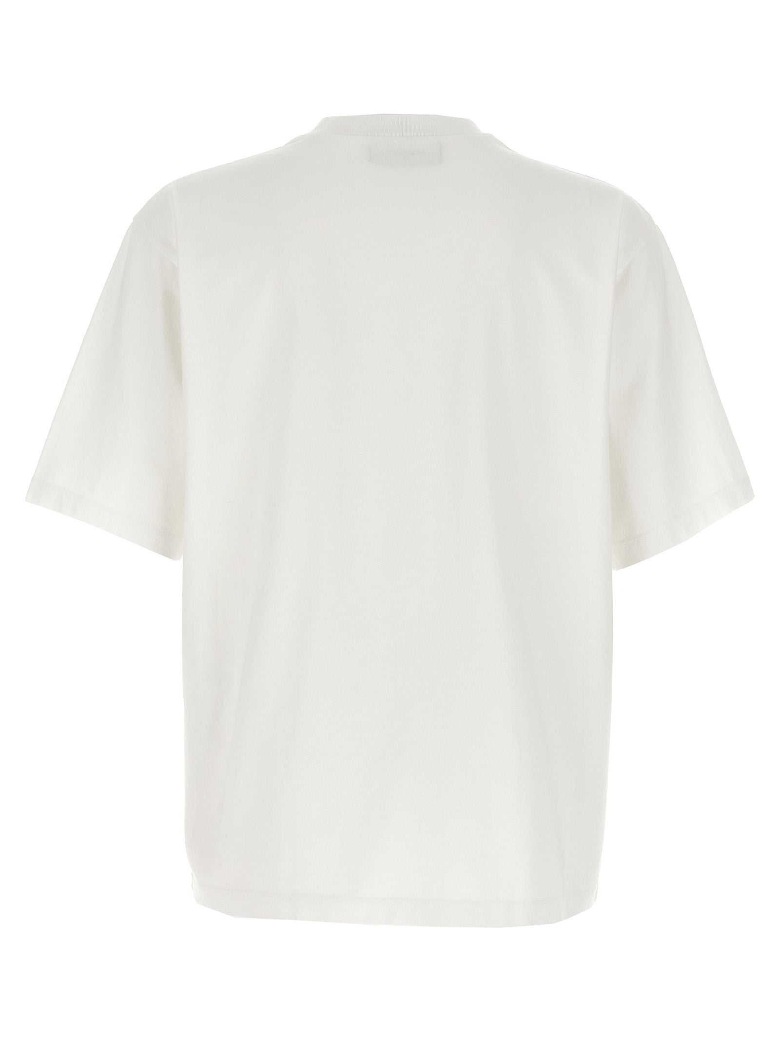 T-shirt en coton blanc de la marque Dsquared², coupe classique, affichant un design simple et élégant.