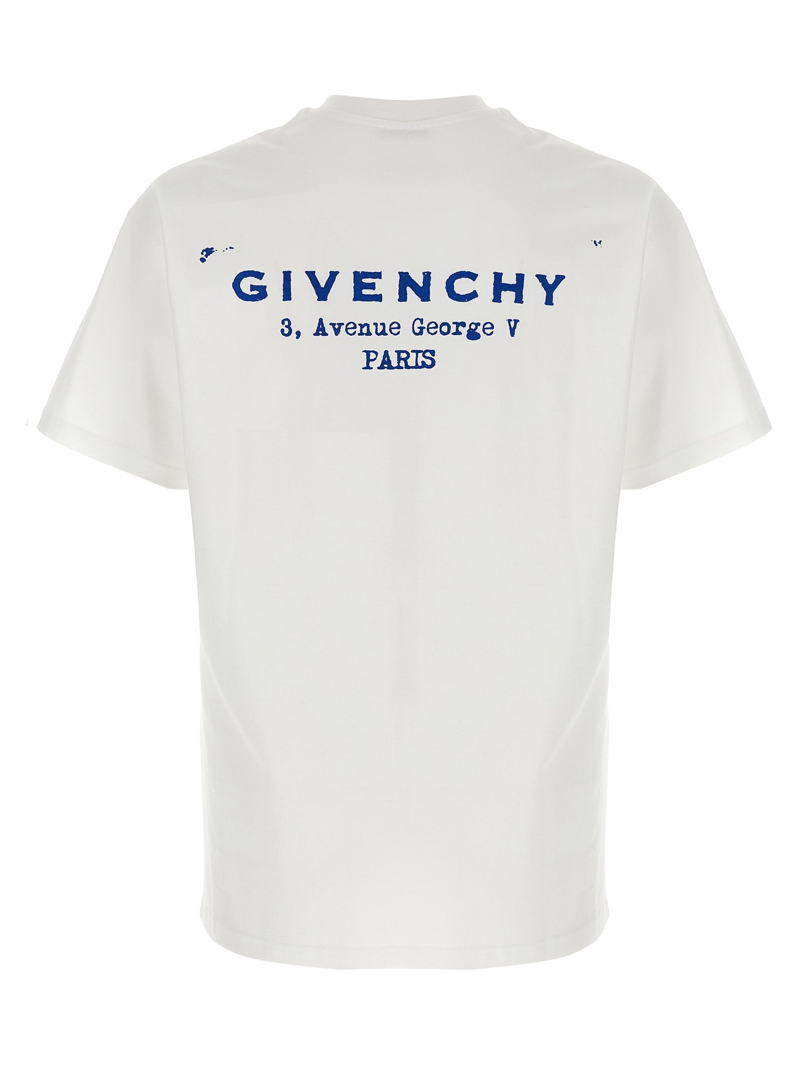 T-shirt blanc en coton de la marque Givenchy, vue de face avec logo discret sur la poitrine.