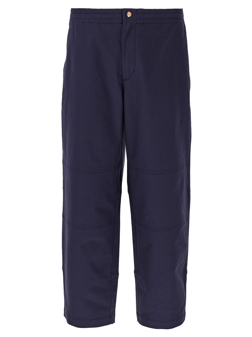 Pantalon casual en coton bleu MONCLER GENIUS, style décontracté avec coupe moderne, visible sur l'image 10853017.