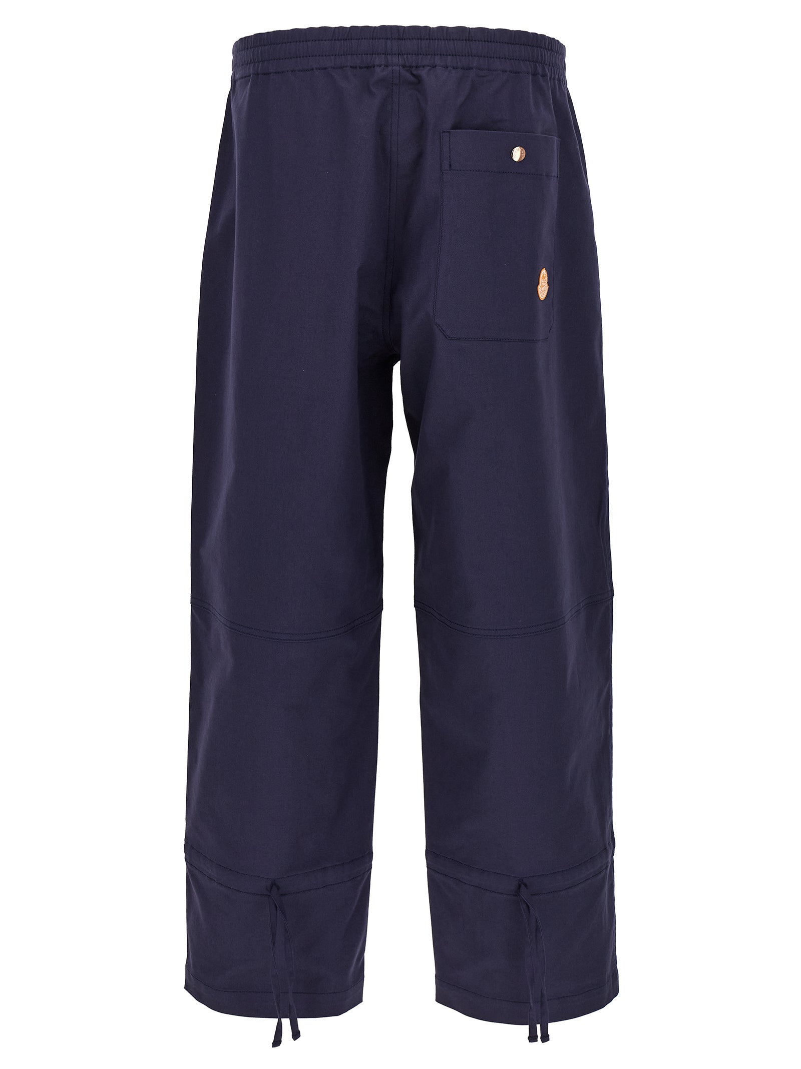 Pantalon décontracté en coton bleu de la marque MONCLER GENIUS, style casual avec coupe confortable.
