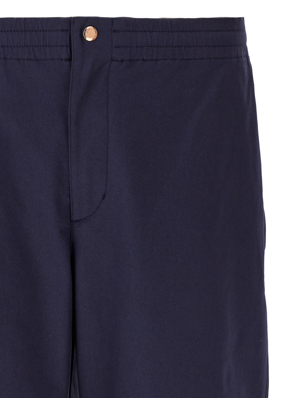 Pantalon casual en coton bleu de la marque MONCLER GENIUS, style décontracté avec coupe confortable.