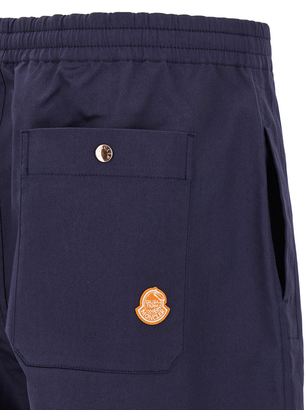 Pantalons décontractés en coton bleu de la marque MONCLER GENIUS, style casual et confortable.