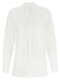 Chemise blanche en coton de Gucci, ajustée et élégante, avec col classique et manches longues, pour un look sophistiqué.