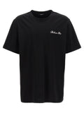 T-shirt en coton bicolore Balmain avec logo, coupe décontractée, look moderne et élégant, visible sur fond neutre.