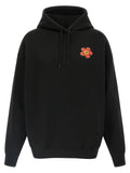 Sweat à capuche noir en coton de la marque Kenzo, visible avec logo discret sur la poitrine et tissu doux.