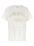 T-shirt blanc en coton de la marque Givenchy, vue de face, avec logo discret sur la poitrine.