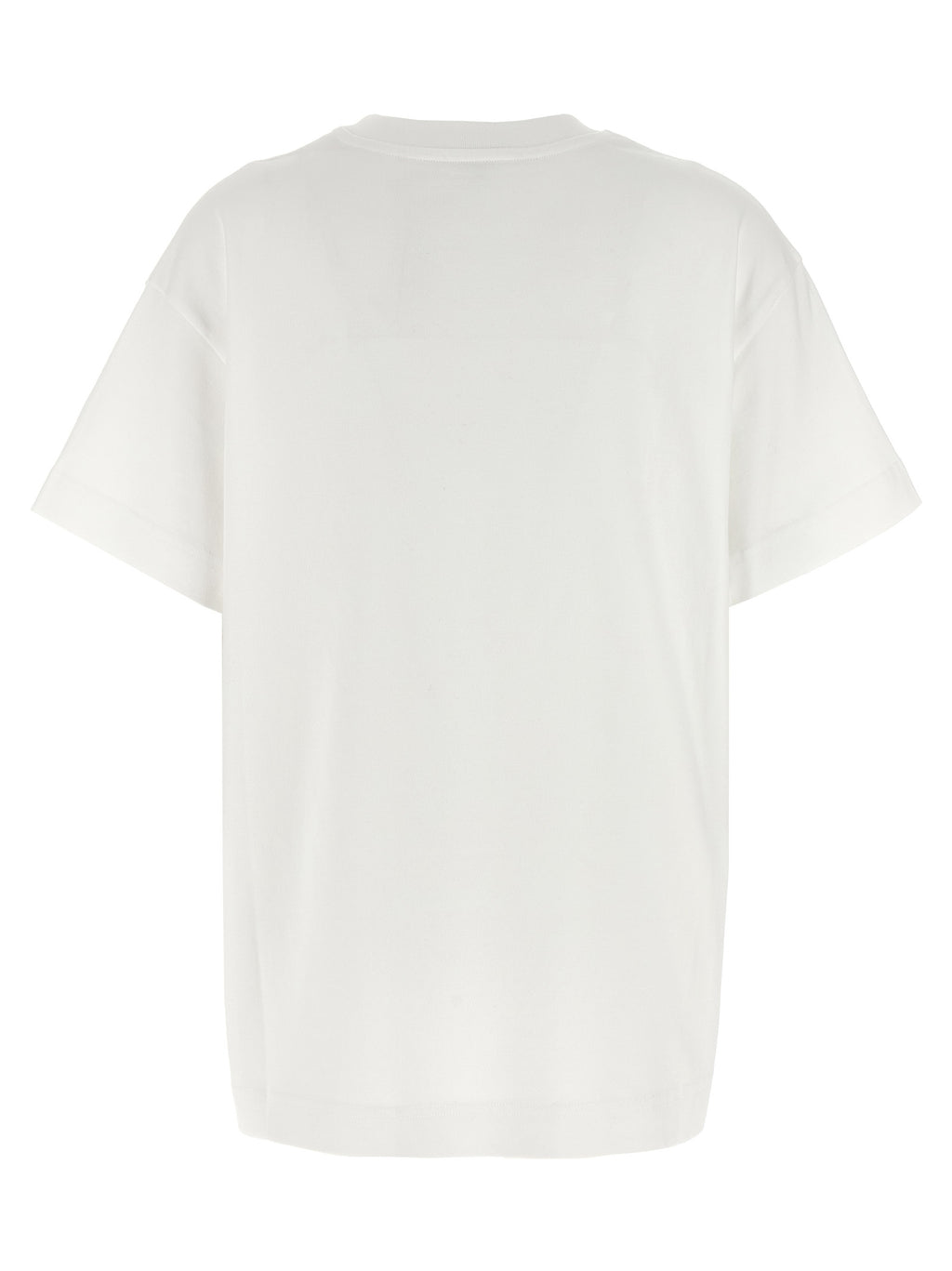 T-shirt blanc en coton Givenchy, coupe classique, avec logo discret sur la poitrine, porté sur un mannequin.