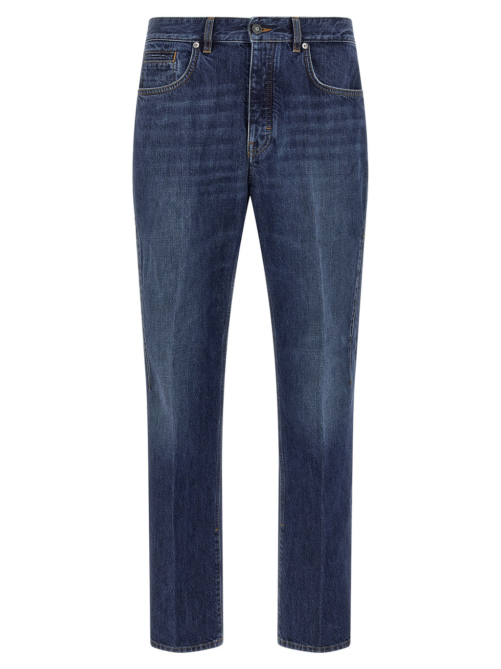 Jeans droits en coton bleu de la marque Givenchy, vêtement décontracté pour homme ou femme, visible sur l'image.