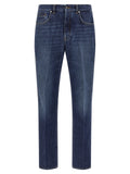 Jeans droits en coton bleu de la marque Givenchy, vêtement décontracté pour homme ou femme, visible sur l'image.