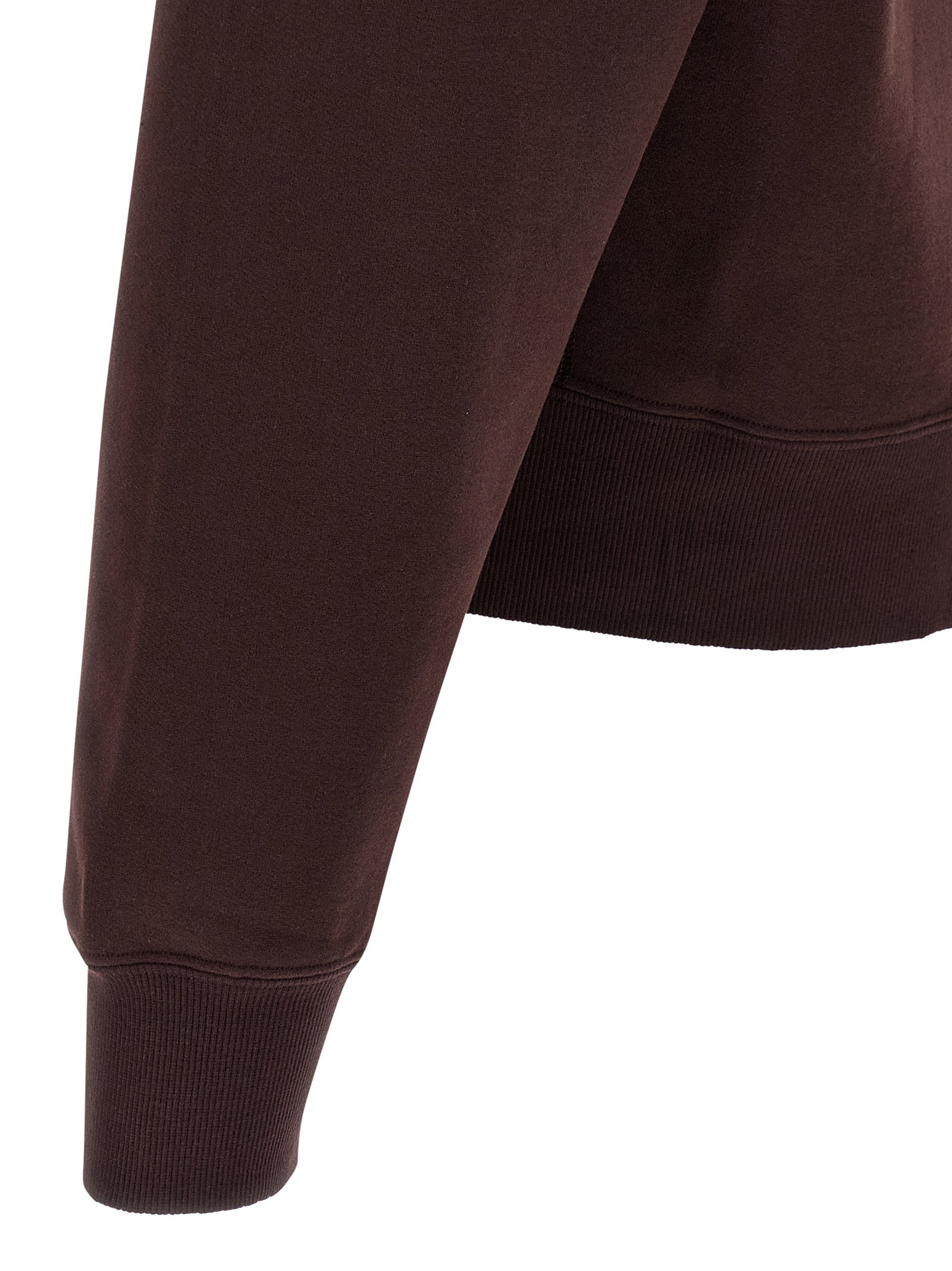 Sweat-shirt en coton Bordeaux de Saint Laurent, style décontracté avec logo discret, porté sur un mannequin.