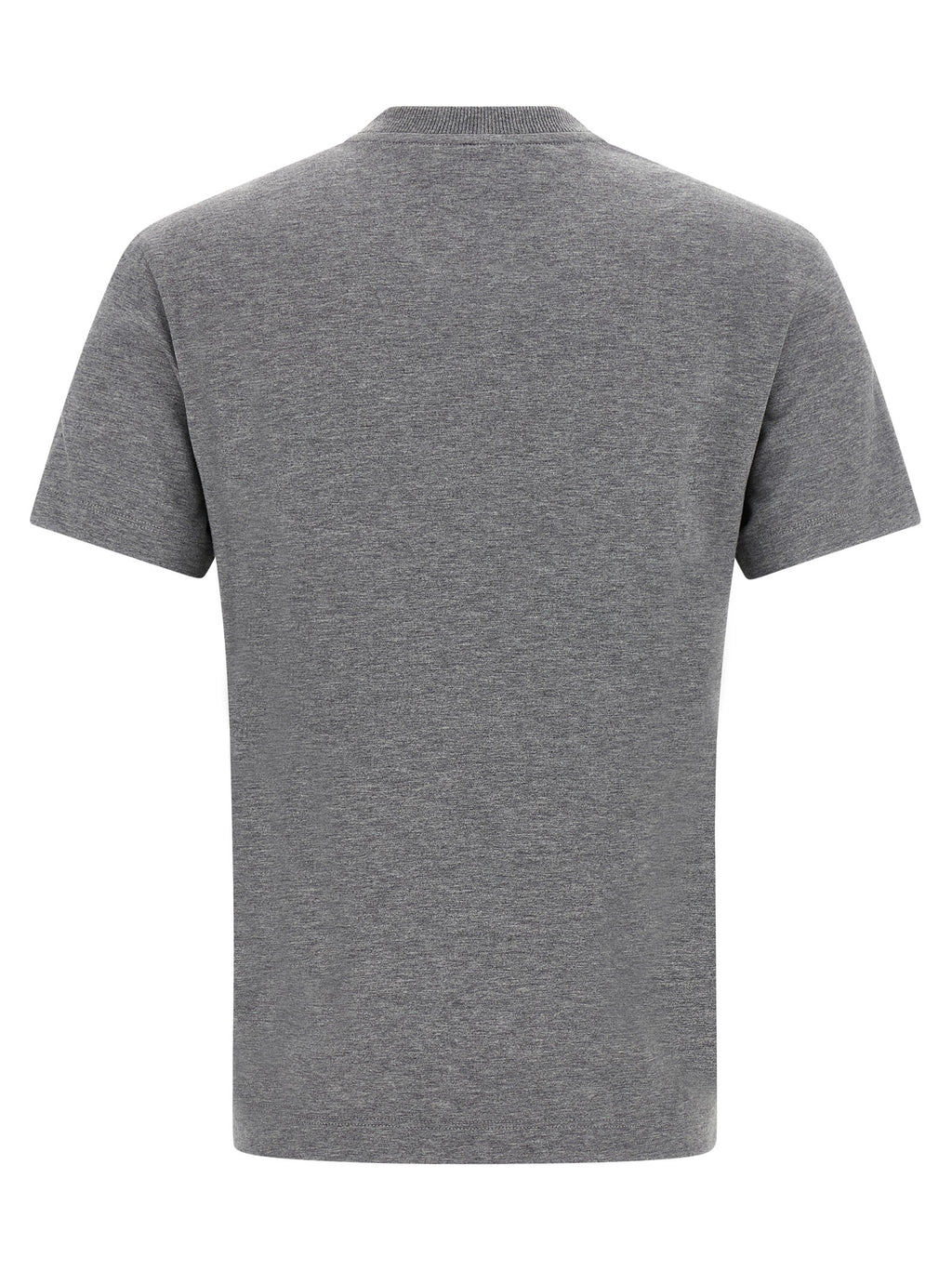 T-shirt en coton gris de Fendi, vêtement décontracté avec logo Fendi visible, porté sur un modèle.