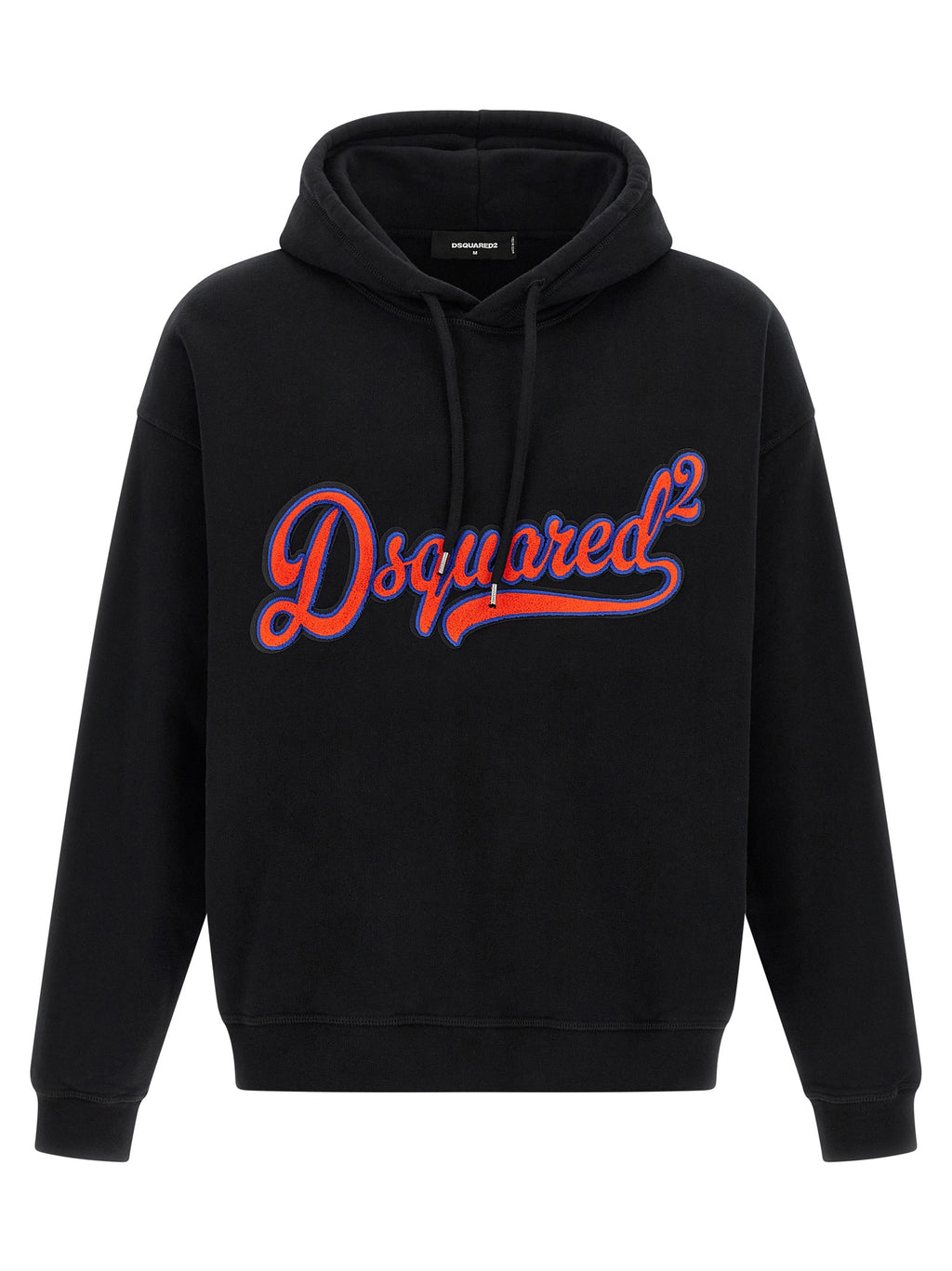 Sweat-shirt en coton noir de la marque Dsquared², avec logo discret, confortable et décontracté pour le style casual.