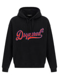 Sweat-shirt en coton noir de la marque Dsquared², avec logo discret, confortable et décontracté pour le style casual.