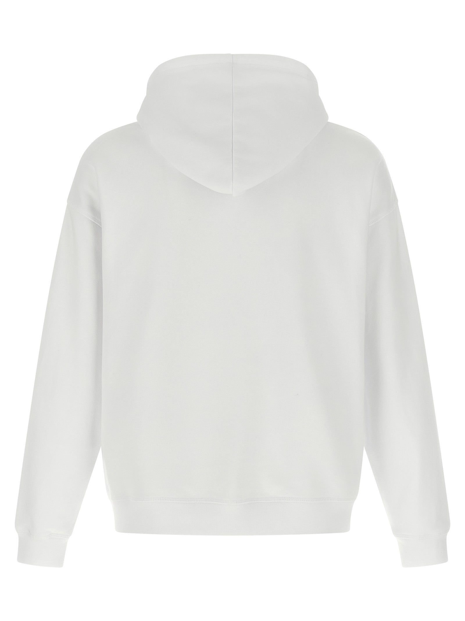 Sweatshirt en coton bicolore Dsquared² avec logo, design décontracté et moderne, porté sur un mannequin.