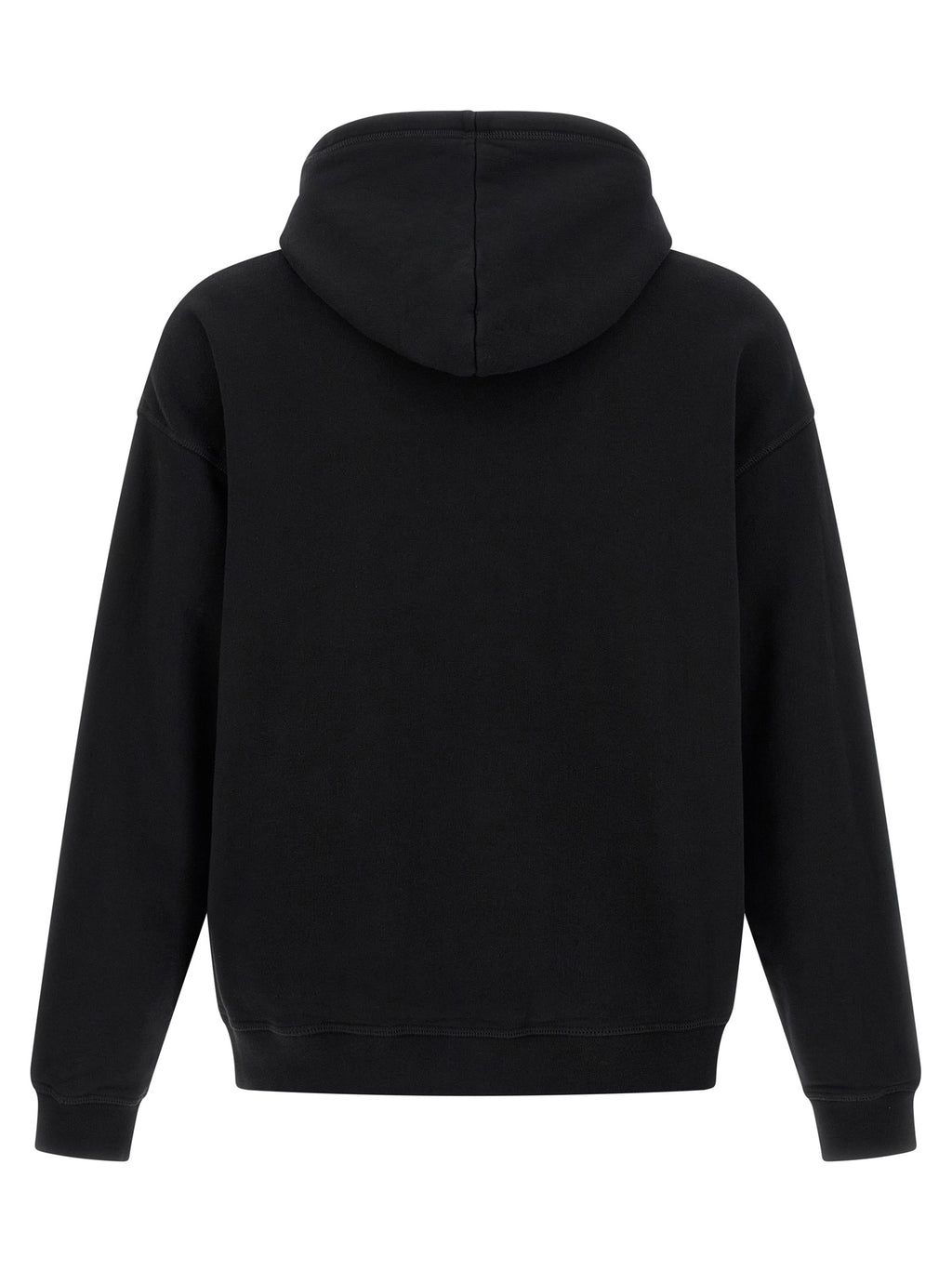 Pull à capuche en coton noir Dsquared² avec logo brodé, style décontracté et moderne, pour homme.