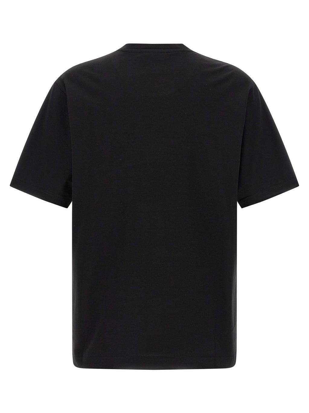 T-shirt en coton bicolore Dolce & Gabbana, coupe classique, visible en détail avec col rond et logo subtil.