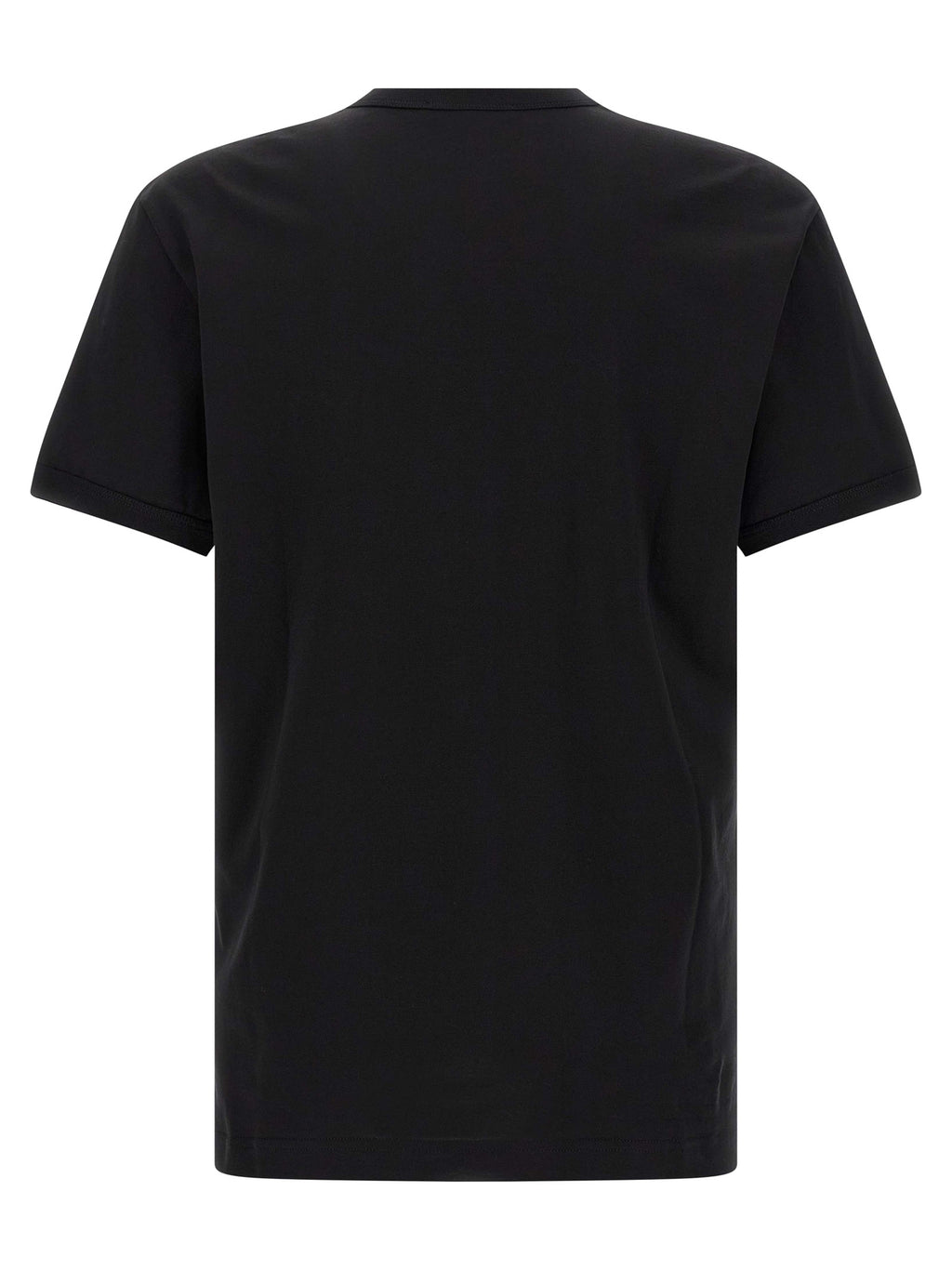 T-shirt en coton noir de Dolce & Gabbana, style décontracté, avec logo discret sur la poitrine, vue de face.