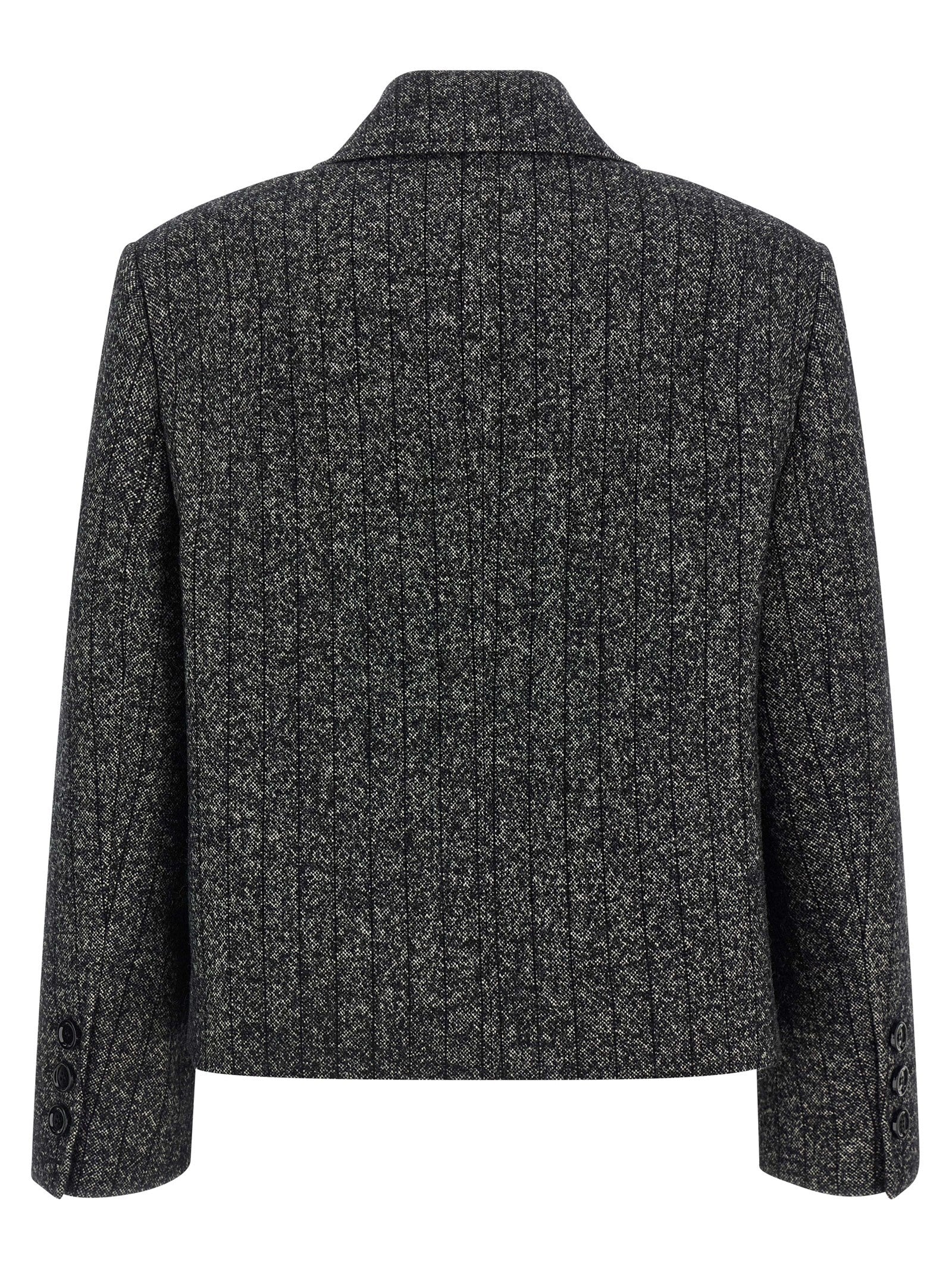 Veste blazer bicolore en élasthanne de Dolce & Gabbana, coupe ajustée avec détails élégants et style sophistiqué.