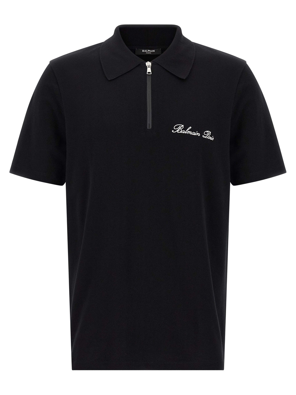 Chemise polo en coton bicolore Balmain avec col et manches contrastés, élégante et tendance pour homme.