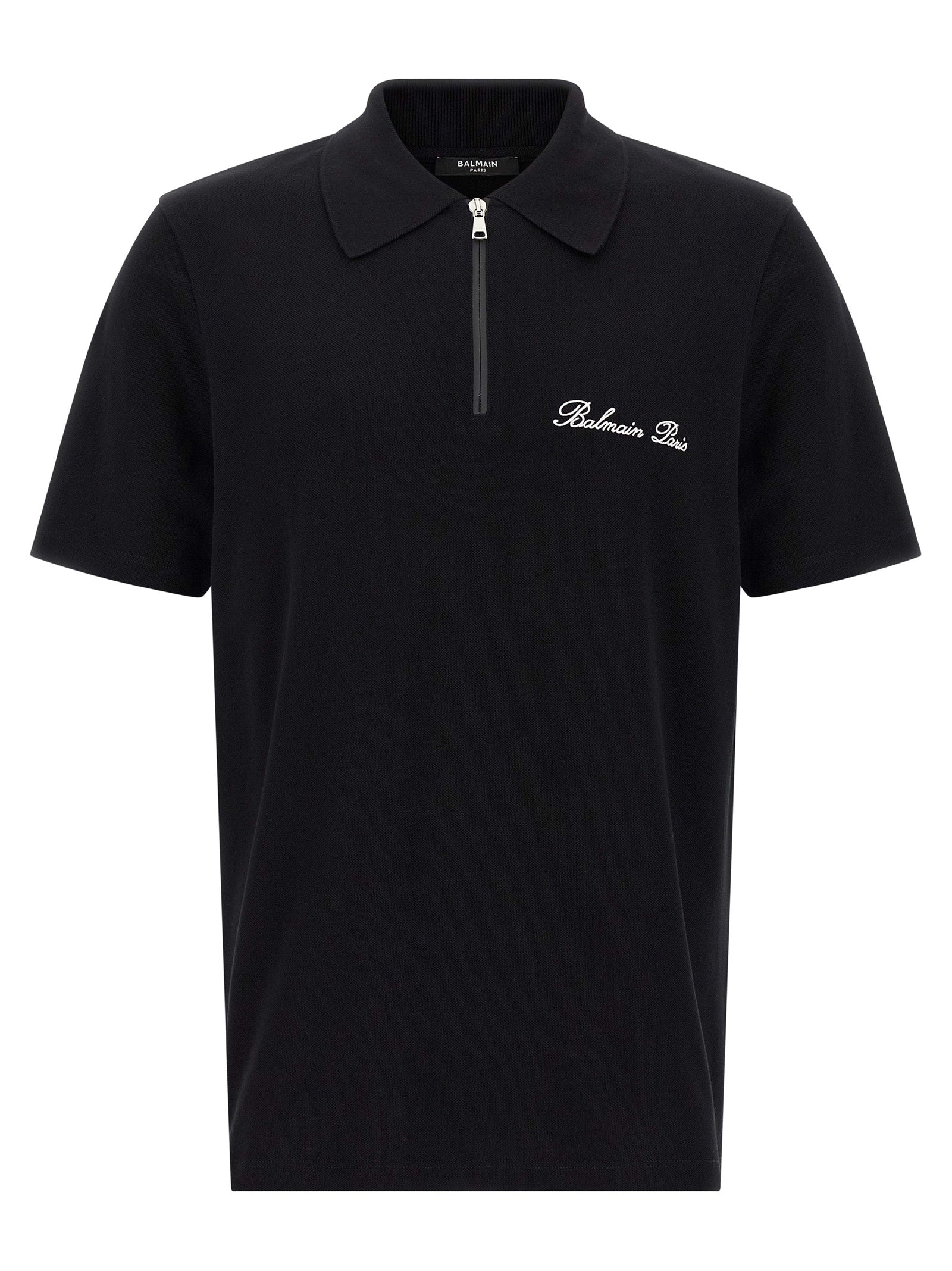 Chemise polo en coton bicolore Balmain avec col et manches contrastés, élégante et tendance pour homme.