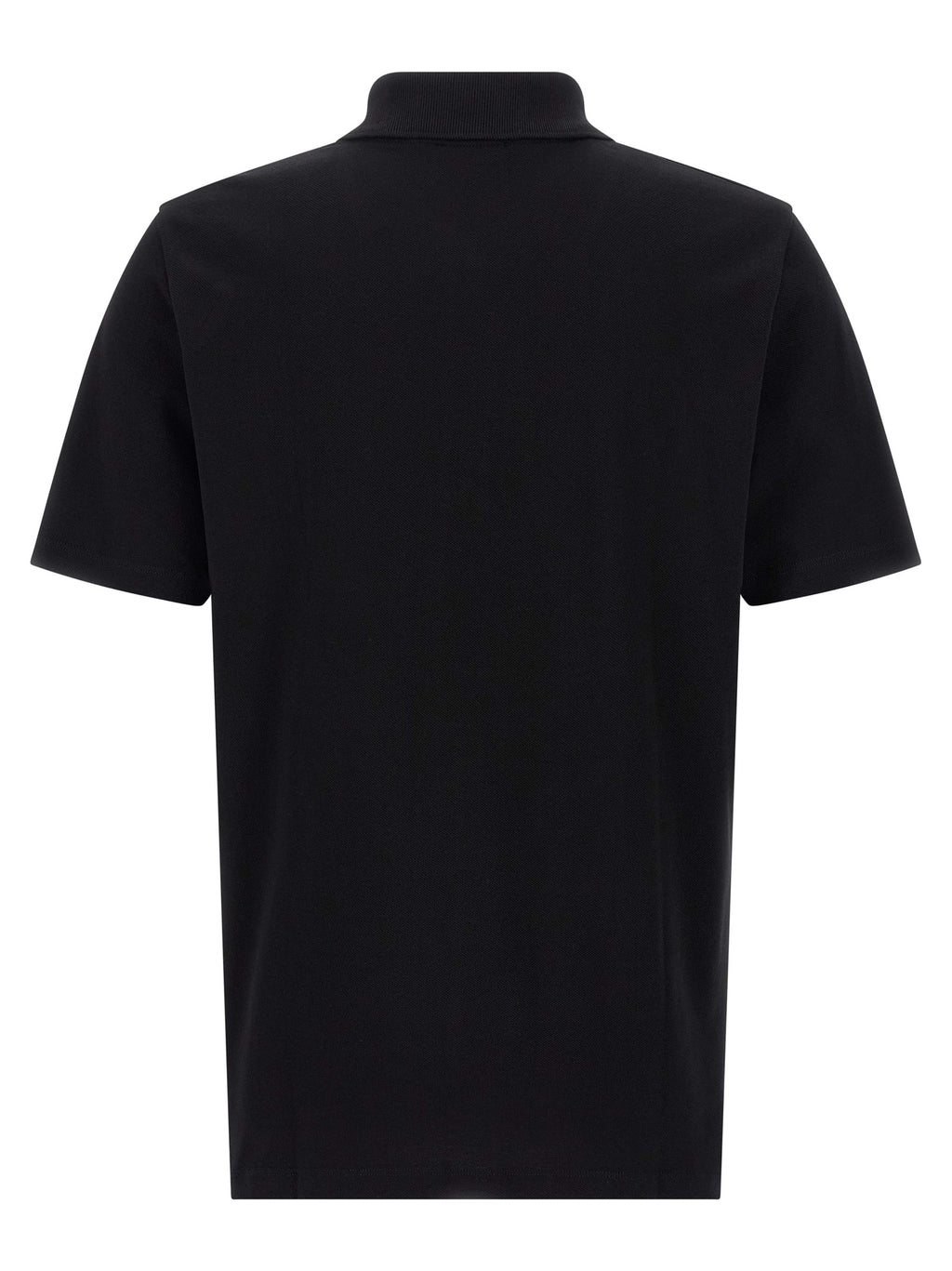 Chemise polo en coton bicolore Balmain, vue de face, détails du col et des manches, style élégant et moderne.