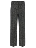 Pantalons décontractés en laine vierge bicolore de Dolce & Gabbana, style élégant et confortable.
