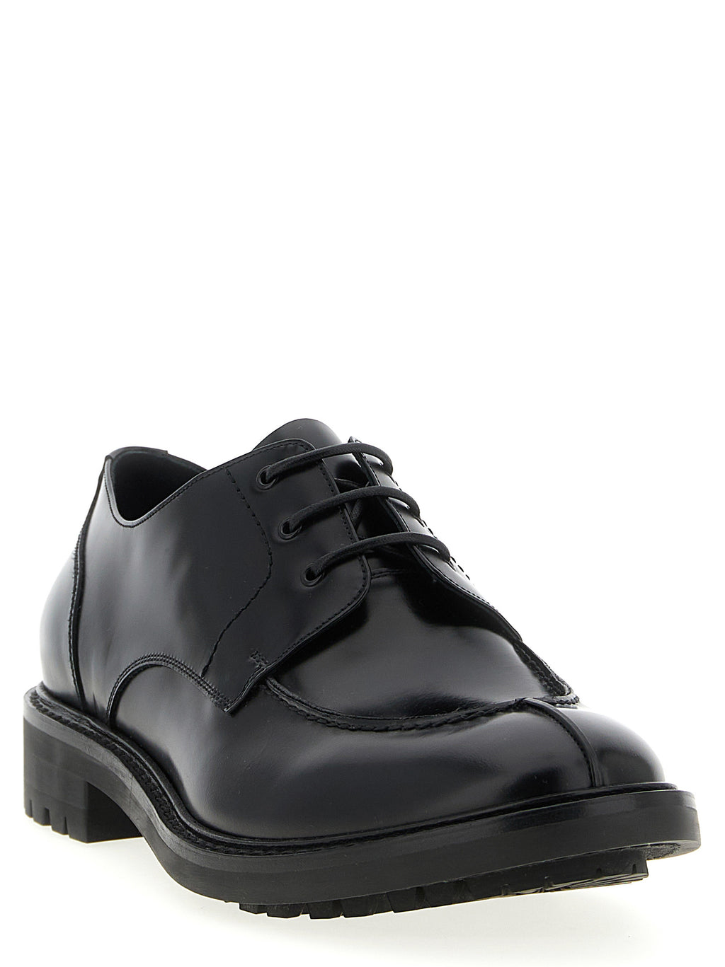 Chaussures oxfords et derbies en cuir de veau noir Saint Laurent, élégantes et sophistiquées pour homme.