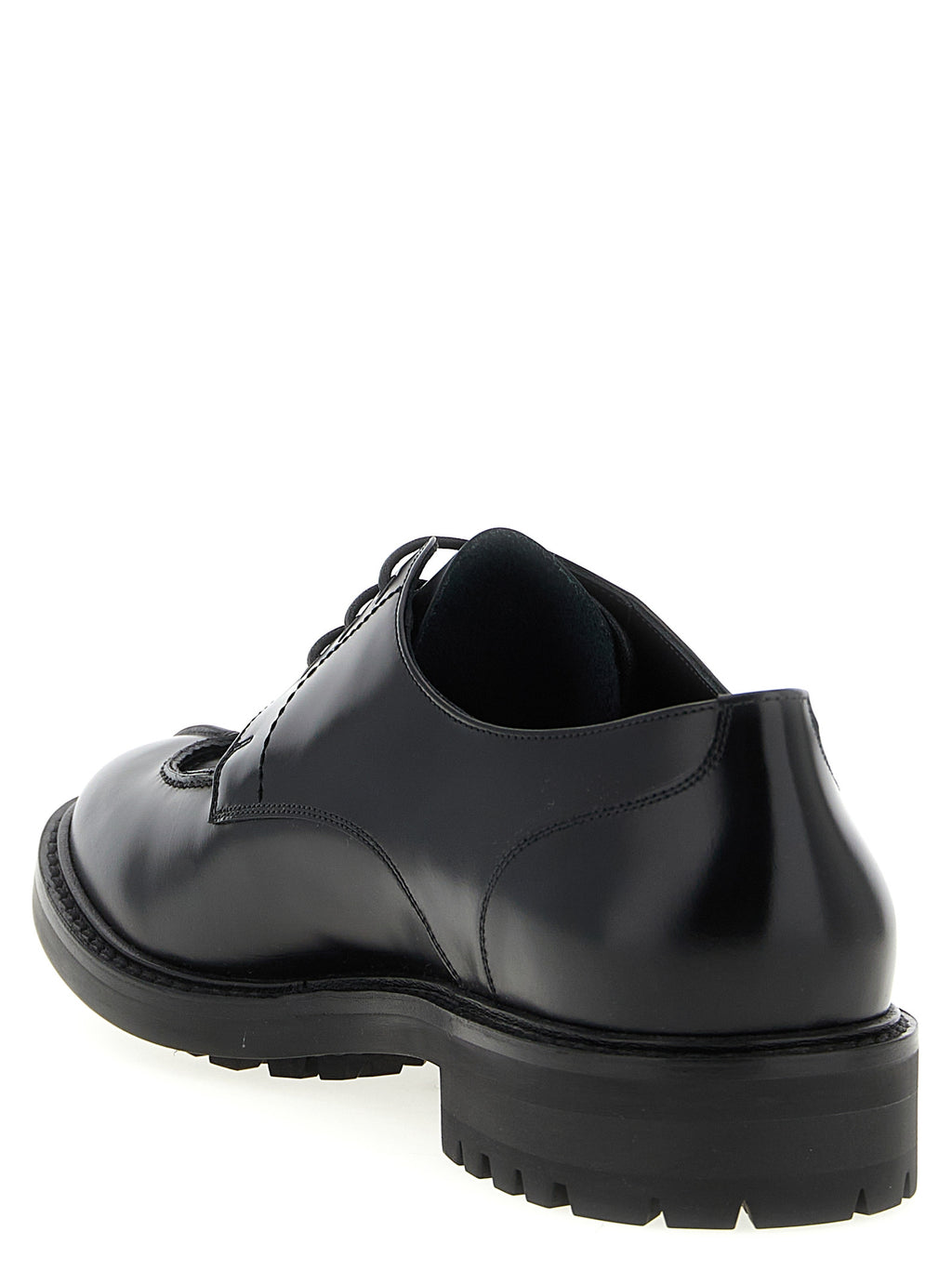 Chaussures oxfords et derbies en cuir de veau noir de Saint Laurent, élégantes et sophistiquées pour homme.