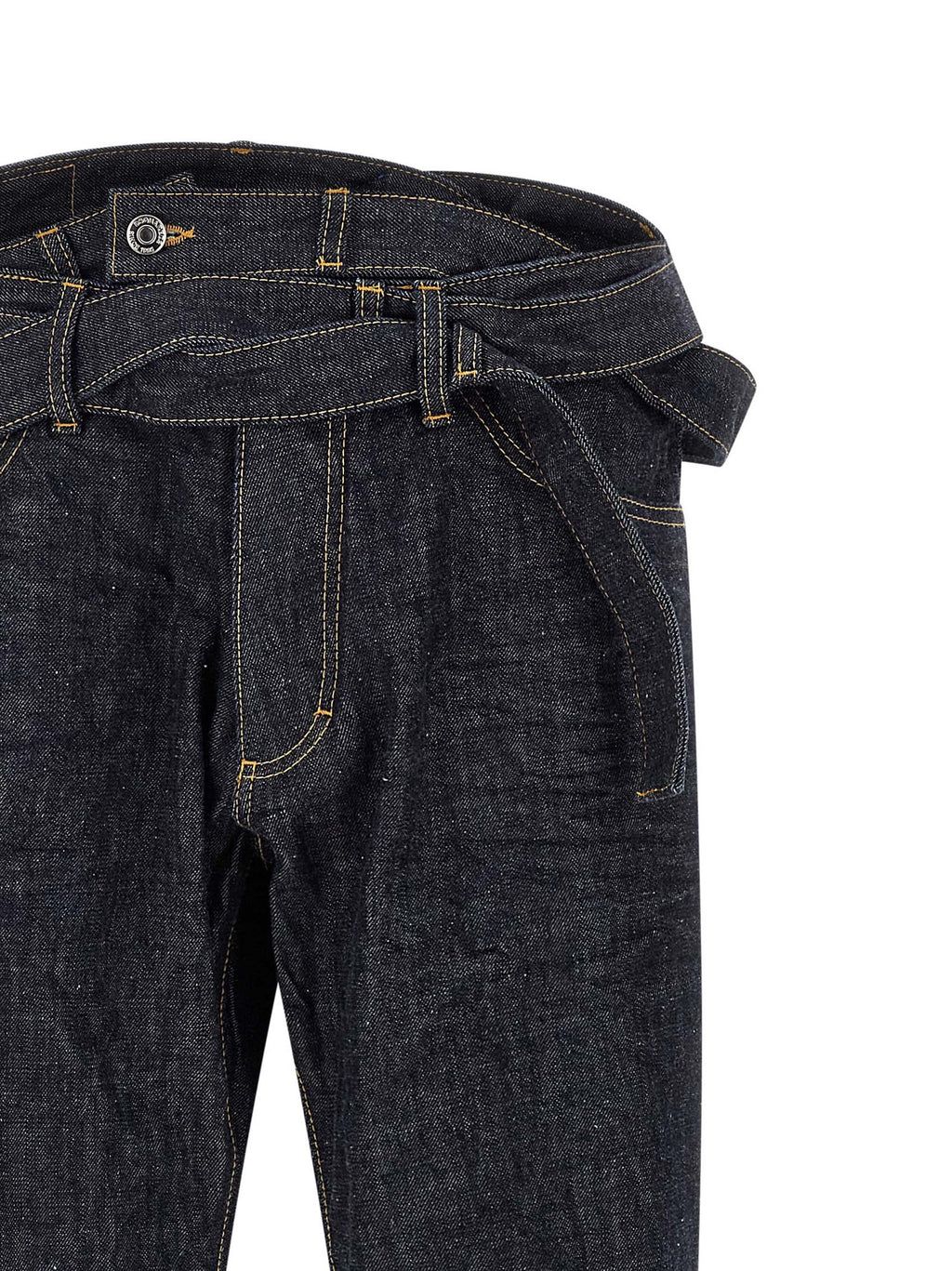 Jeans droits en coton bleu de Dsquared², style classique avec coupe droite et détails modernes.