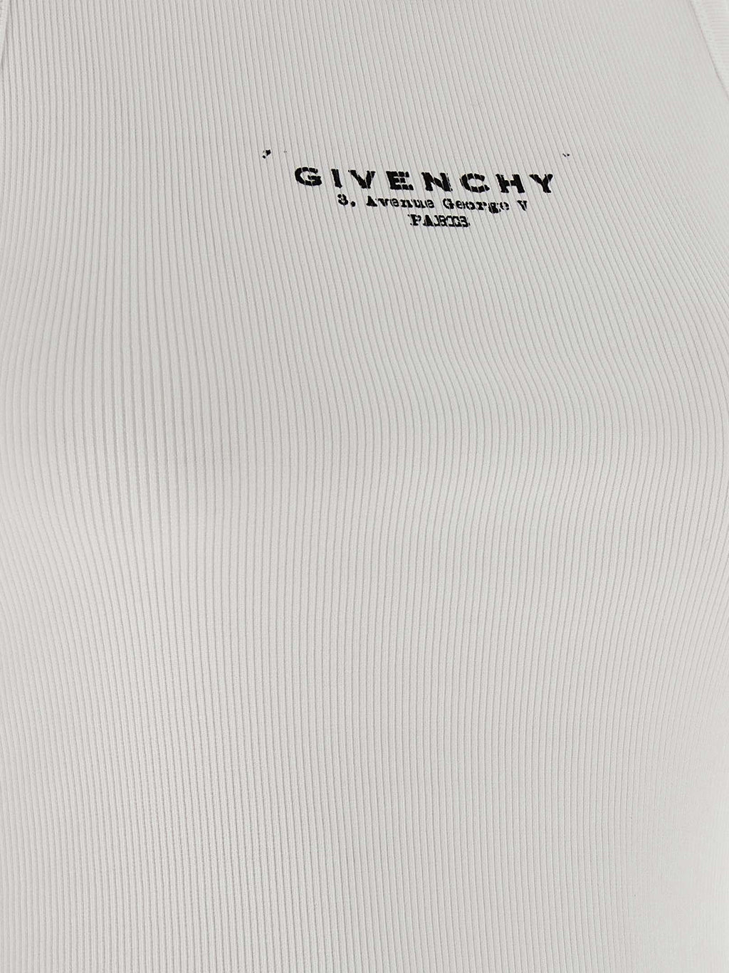 Givenchy Weißes ärmelloses T-Shirt aus Baumwolle
