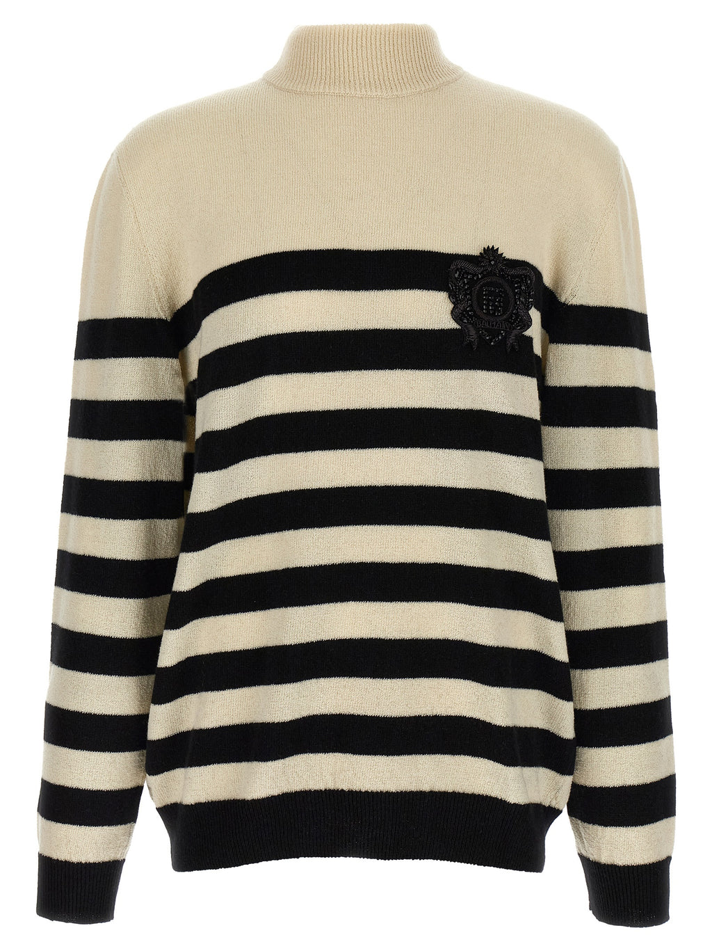 Balmain Zweifarbiger Cardigan aus Wolle