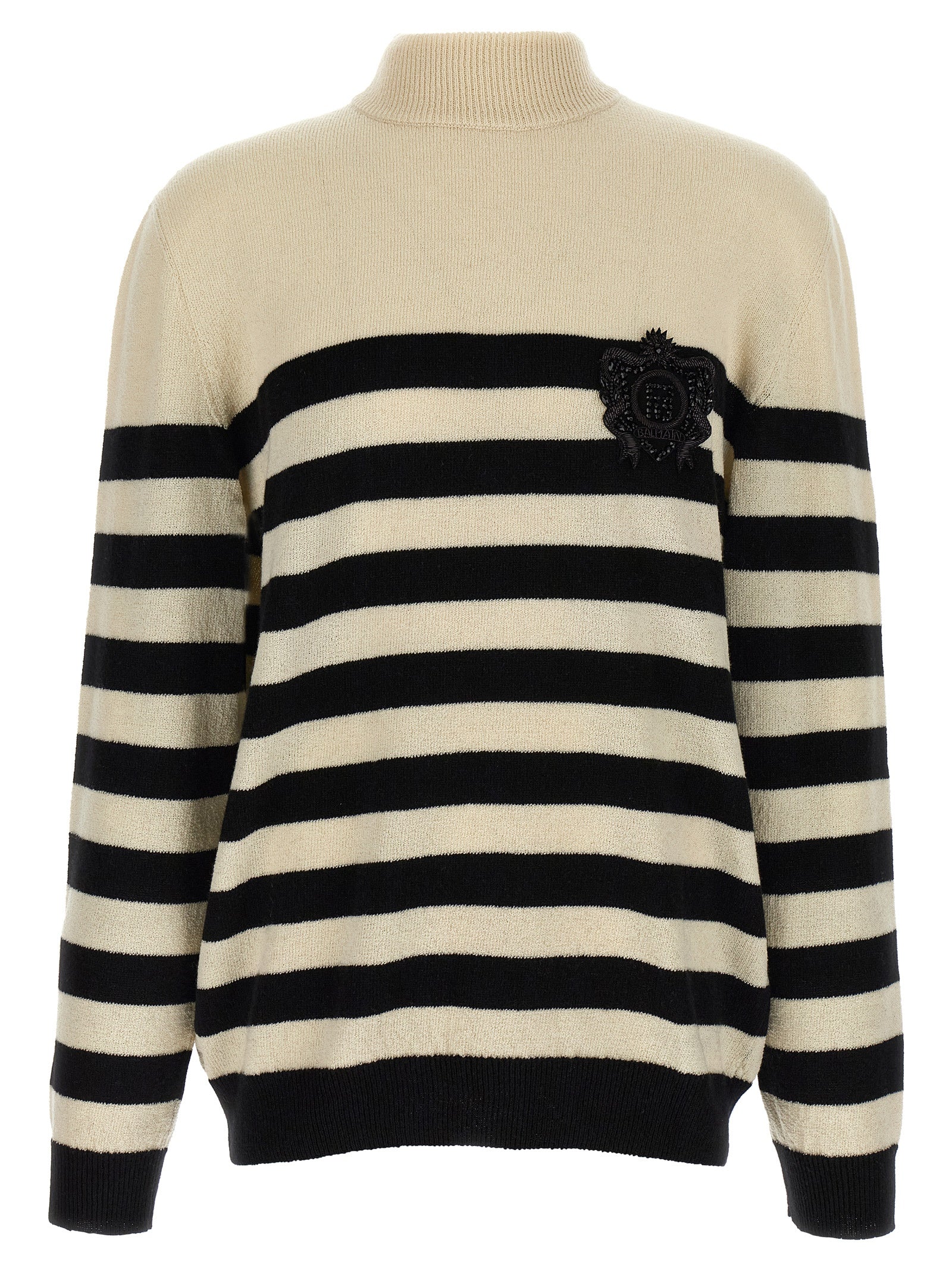 Balmain Zweifarbiger Cardigan aus Wolle