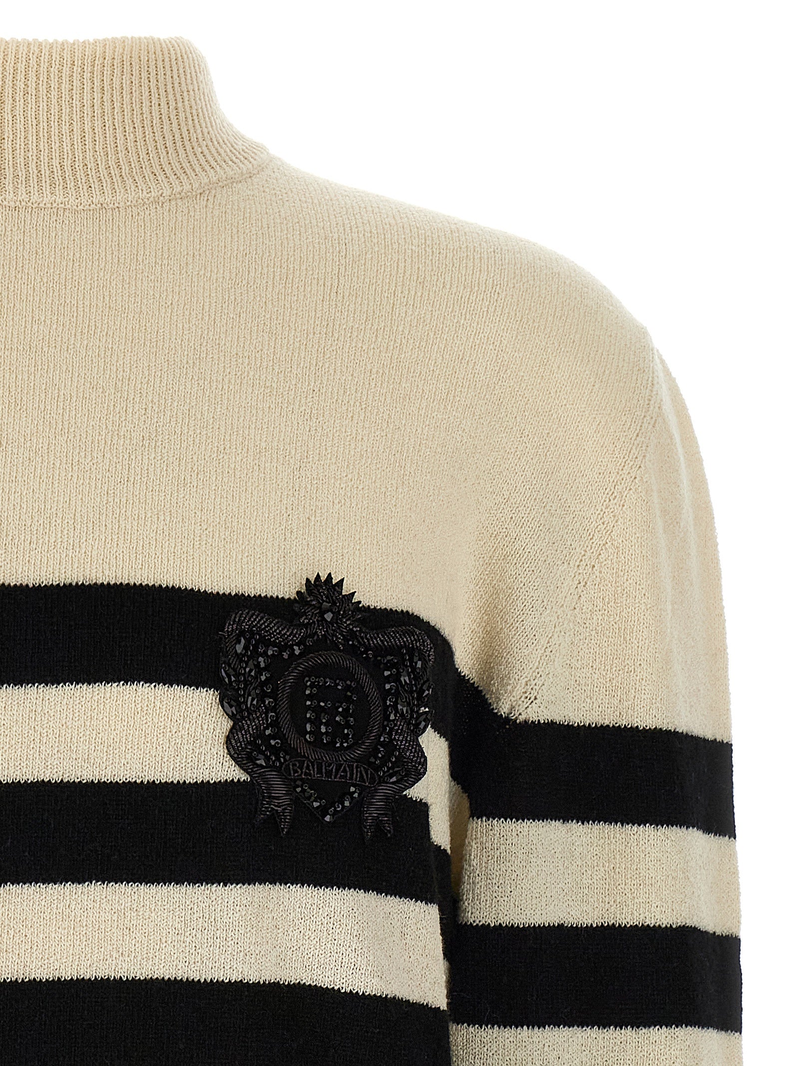 Balmain Zweifarbiger Cardigan aus Wolle