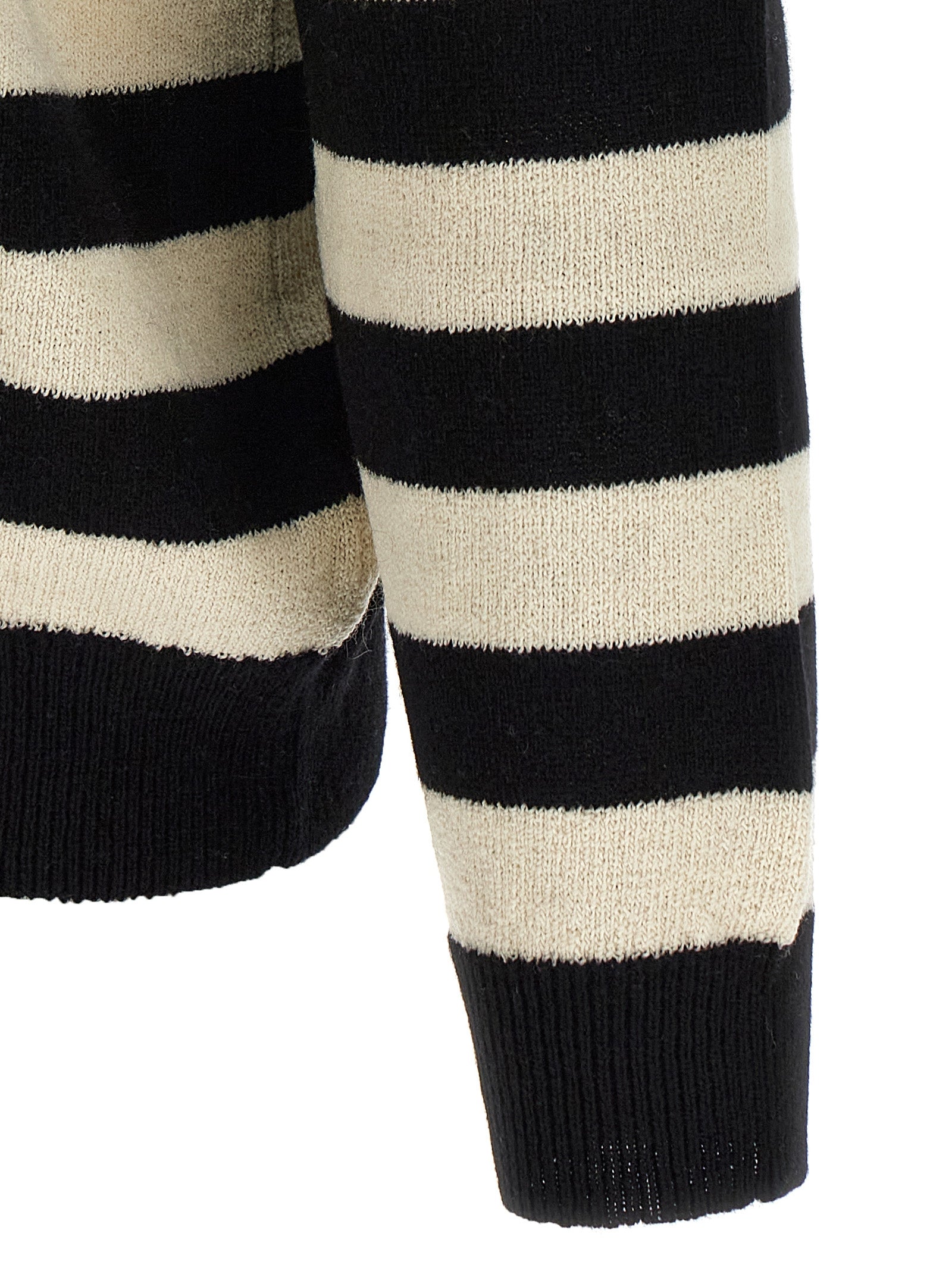 Balmain Zweifarbiger Cardigan aus Wolle