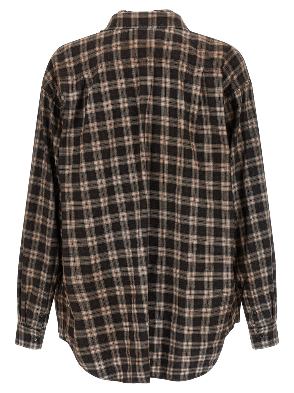 Blouse en coton multicolore Dsquared² avec motif à manches longues et col, portée décontractée et élégante.