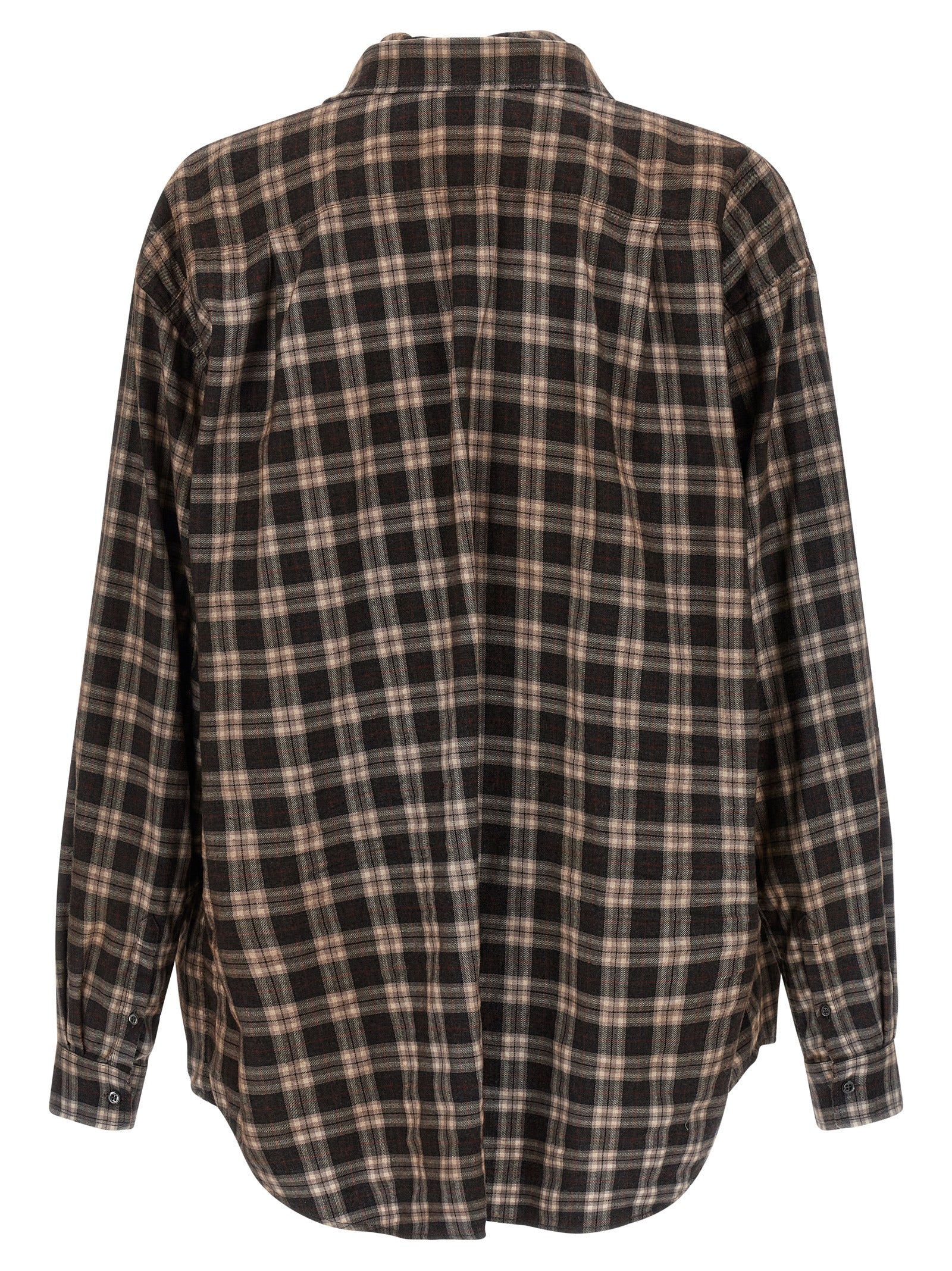 Blouse en coton multicolore Dsquared² avec motif à manches longues et col, portée décontractée et élégante.