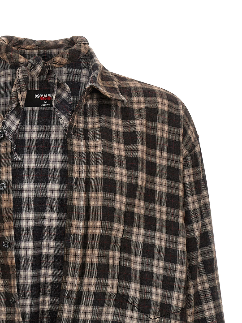 Chemise en coton multicolore de Dsquared² avec coupe élégante et détails colorés visibles sur l'image.