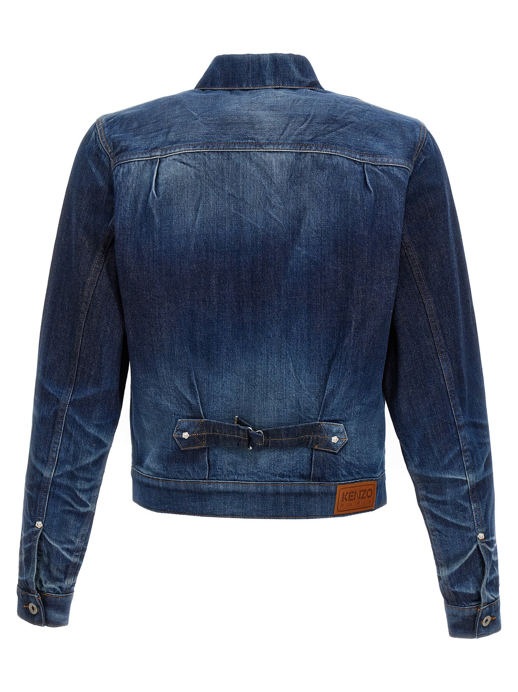Veste en denim en coton bleu de la marque Kenzo, style décontracté avec détails modernes.