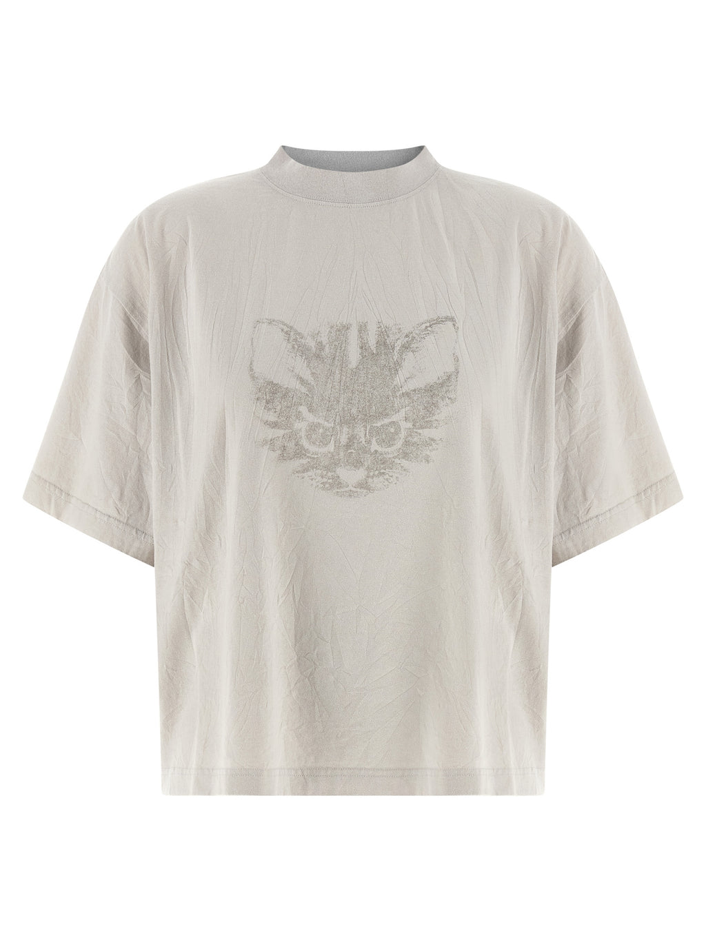 T-shirt blanc en coton de Balenciaga, vêtement décontracté avec logo emblématique, image montrant le devant du t-shirt.