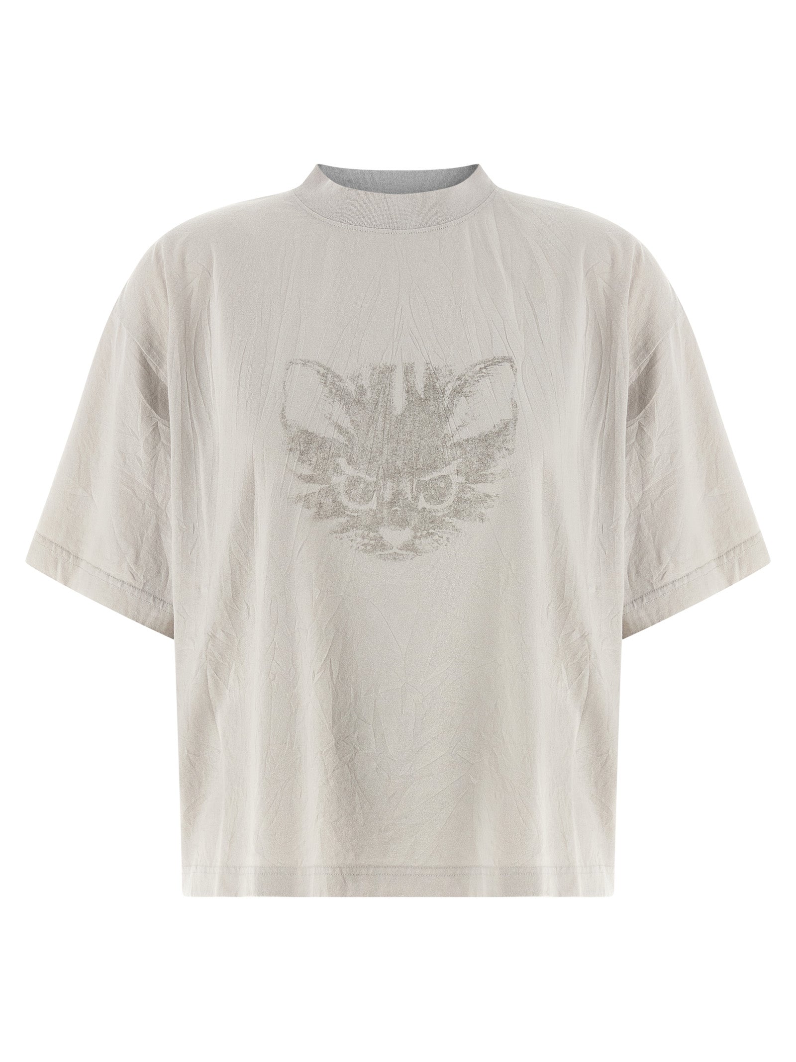 T-shirt blanc en coton de Balenciaga, vêtement décontracté avec logo emblématique, image montrant le devant du t-shirt.