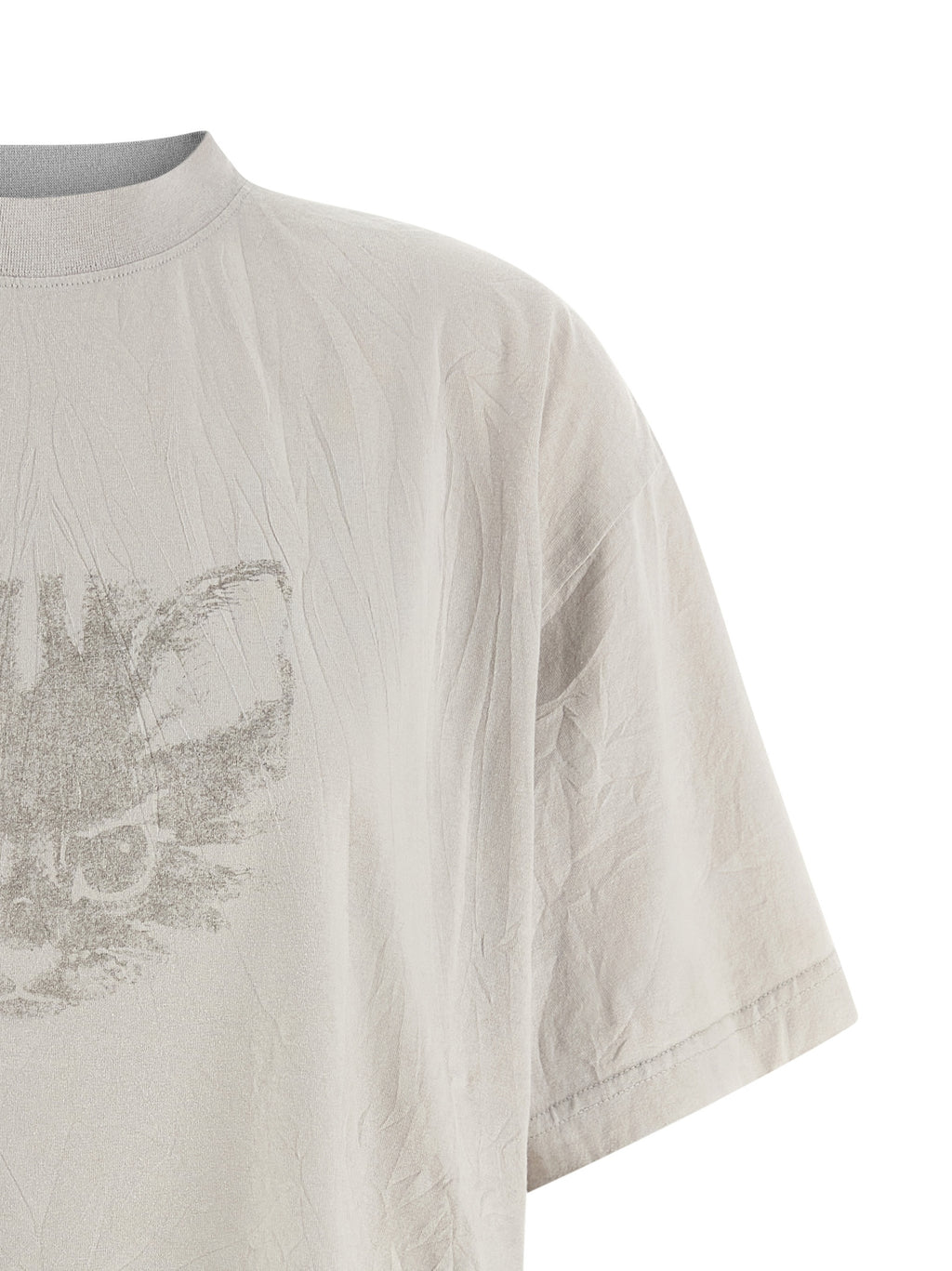 T-shirt blanc en coton de la marque Balenciaga, coupe classique et logo discret visible sur le devant.